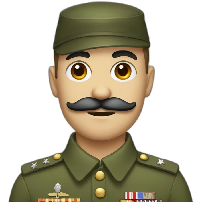 military man with a little moustache emoji