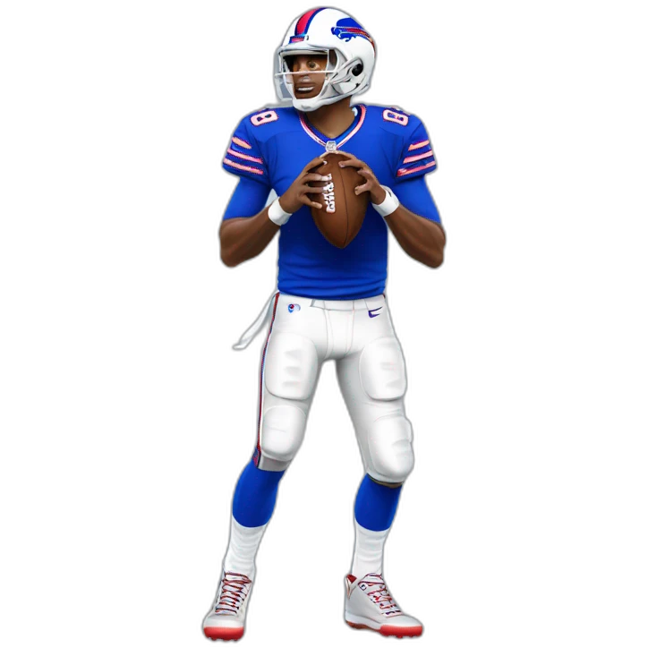 buffalo bills quarterback with white socks emoji