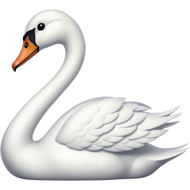 Um cisne braco emoji