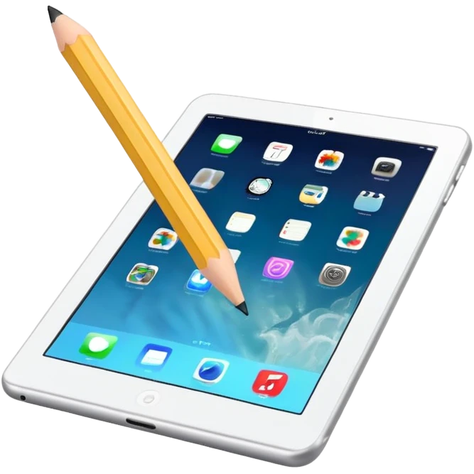 ipad and pencil emoji