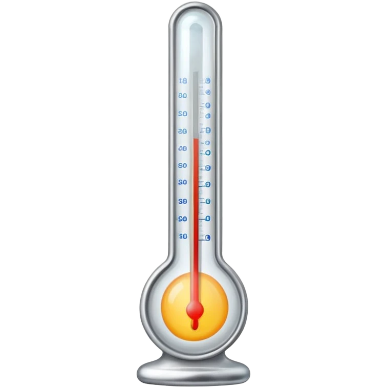 a medical thermometer whose temperature has risen too high emoji