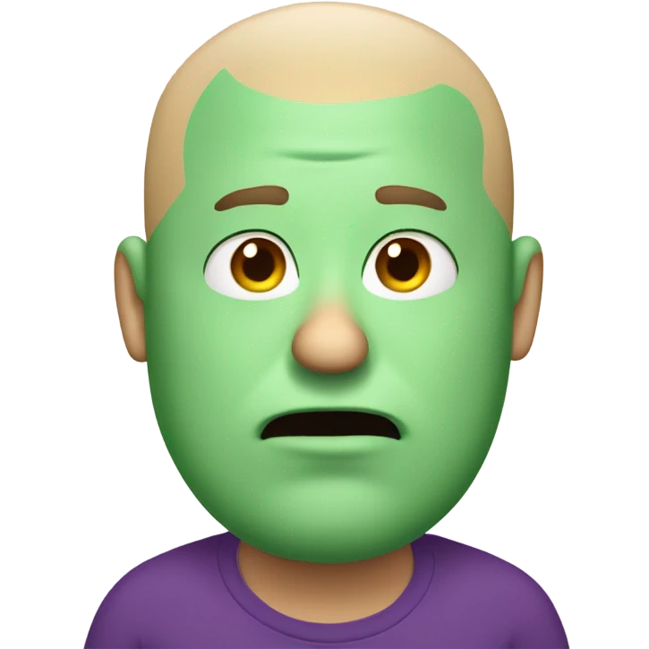 Fat balding middle age guy with bad breath emoji