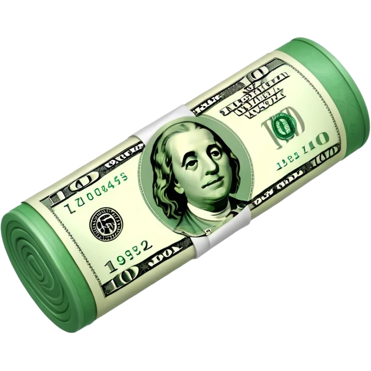 Money that is like a tube One dollar emoji