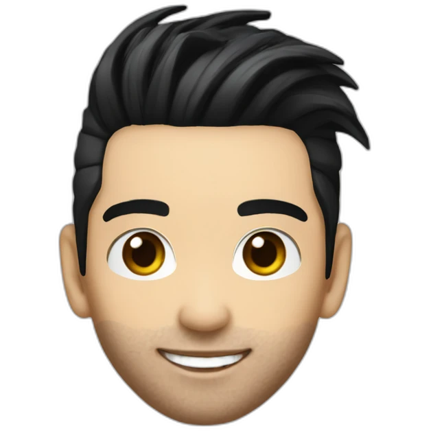 Bill Kaulitz black hair with highlights emoji