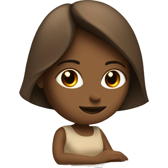 Half face of a girl at the laptop. A a cup of coffee on the left side of the table. Books on the right side. in beige tones emoji