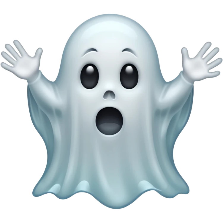Scared ghost emoji
