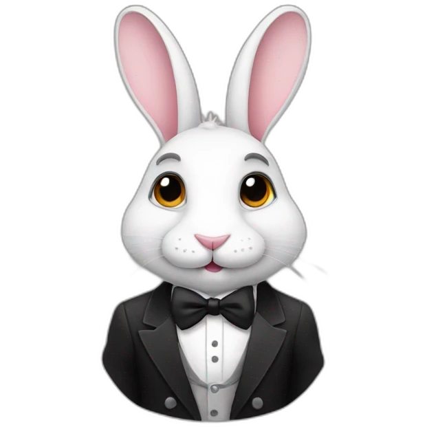 rabbit in a tux emoji