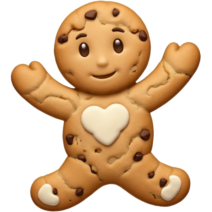 cookie man shape emoji