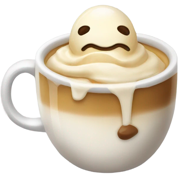 Small Affogato in mug without a face emoji