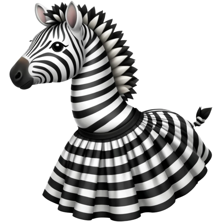 Zebra wearing skirt  emoji