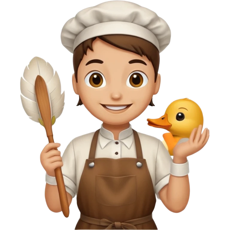 duck wearing apron







 emoji