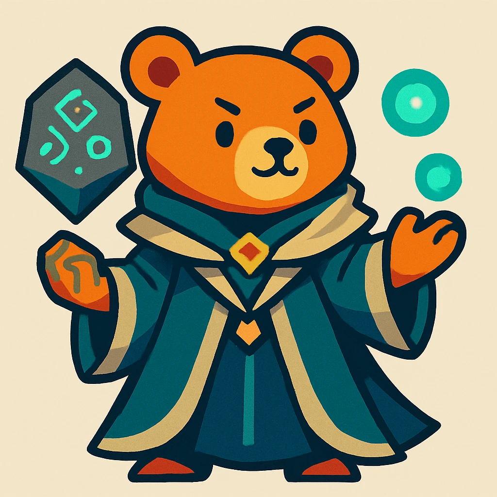 cute bear inspired by awakening sage from Black Desert Online emoji
