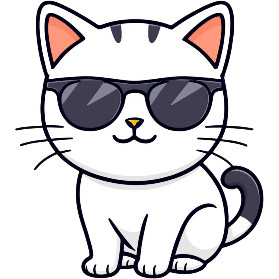 Cat with sunglasses emoji