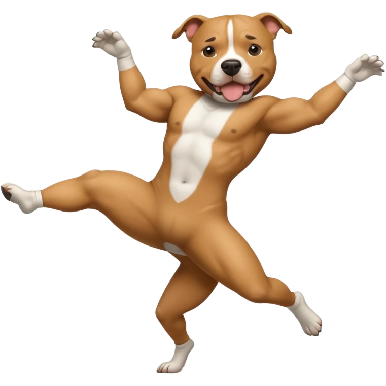 Pitbull doing a cartwheel  emoji