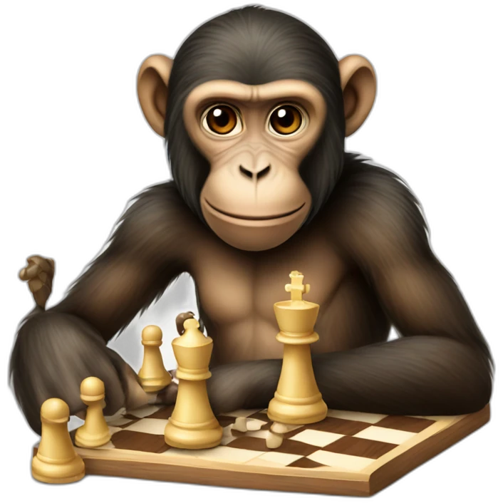 Monkey playing chess emoji
