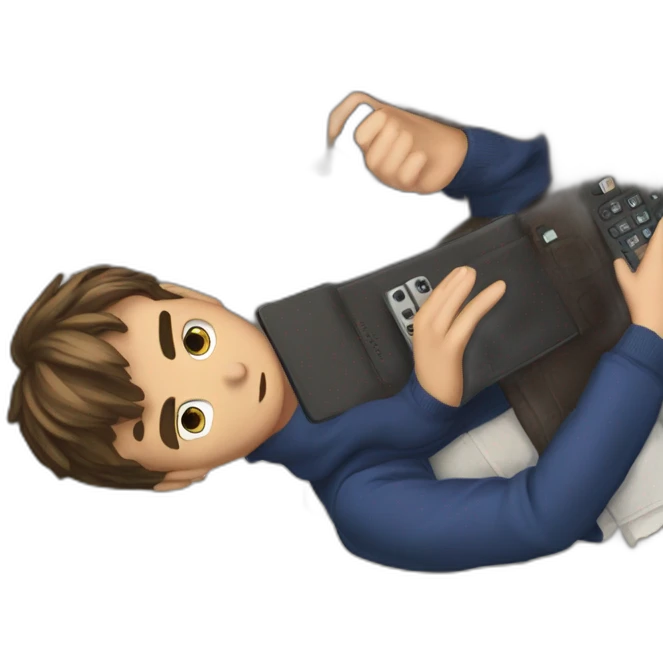 solo boy with phone emoji