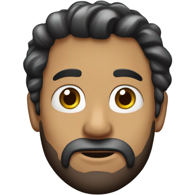 Un moreno con rizos emoji