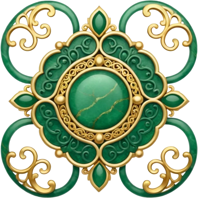 Jade and gold filigree emoji