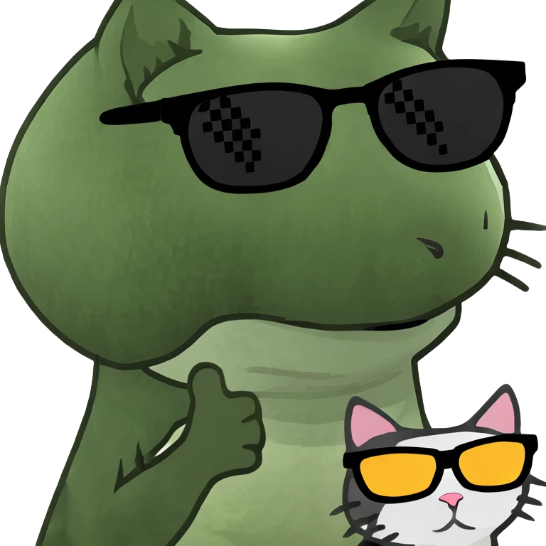 Cat with sunglasses emoji