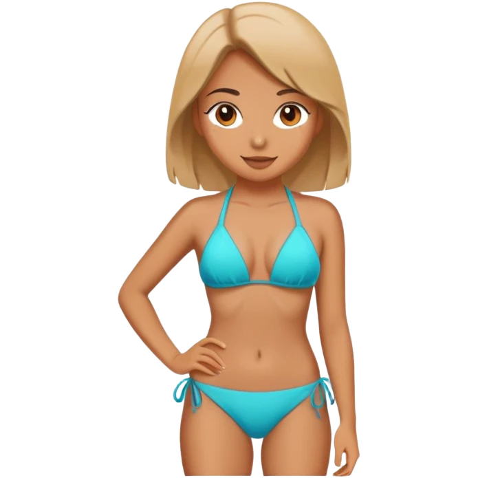 Girl with bikini swimsuit emoji