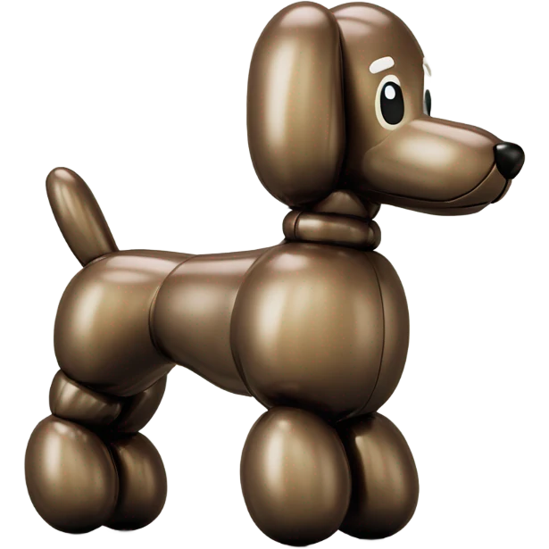 classic balloon dog made from a balloon emoji