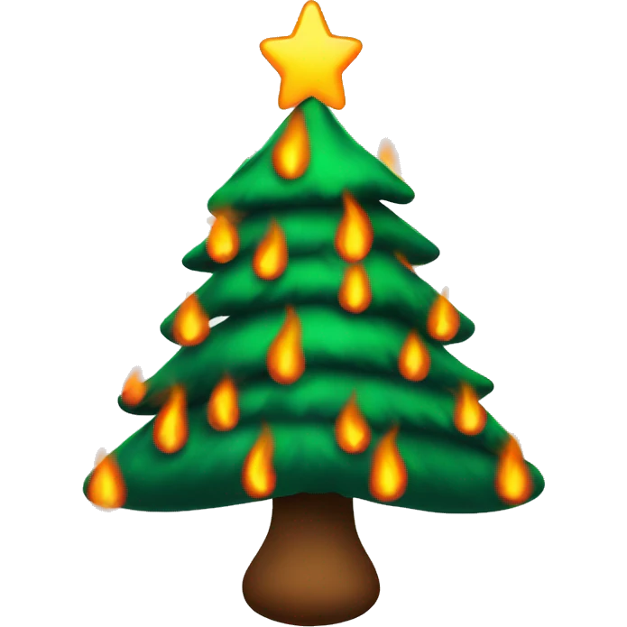 Fire Christmas tree  emoji