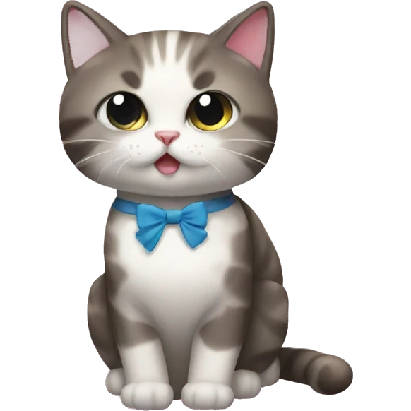Bow on cat emoji