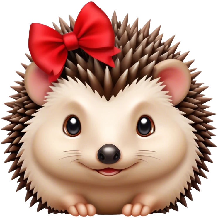 Hedgehog with bow emoji