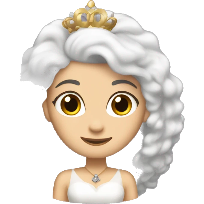 Princesa blanca con cabello churon laro emoji