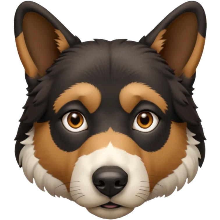 German sheepdog head only emoji