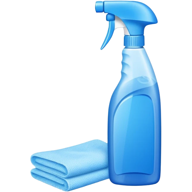 cleaning product and rag emoji