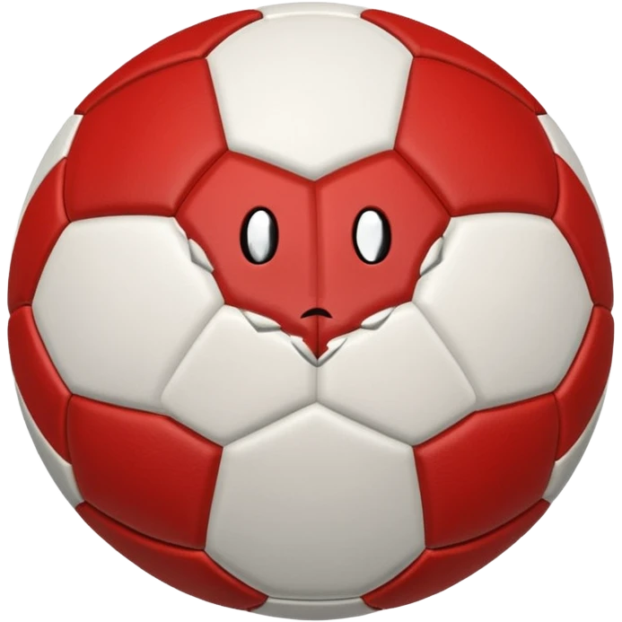 A soccer ball kissing a softball emoji