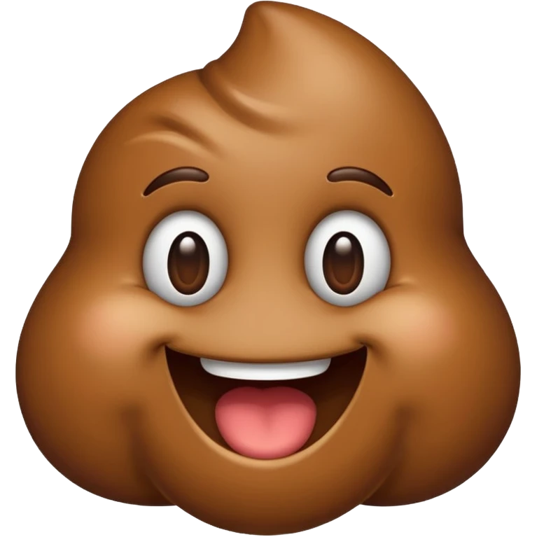poop emoji with a smiling face emoji