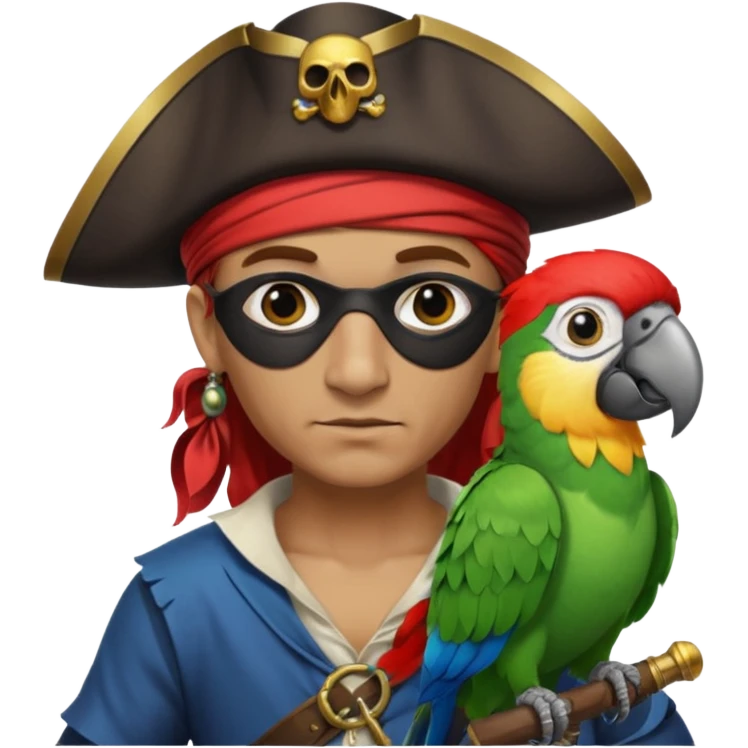 pirate and parrot emoji