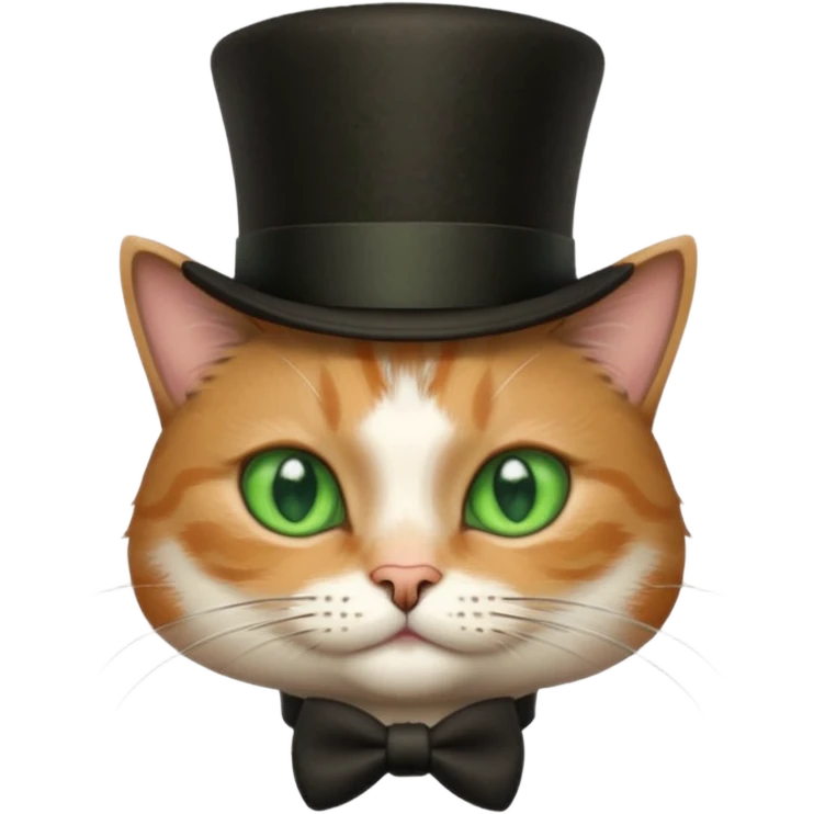 cat wearing a tophat emoji
