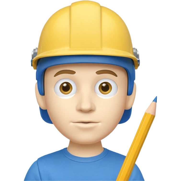 puppet with a yellow tshirt that says jeffy on it with a blue helmet on and a pencil in his nostril emoji