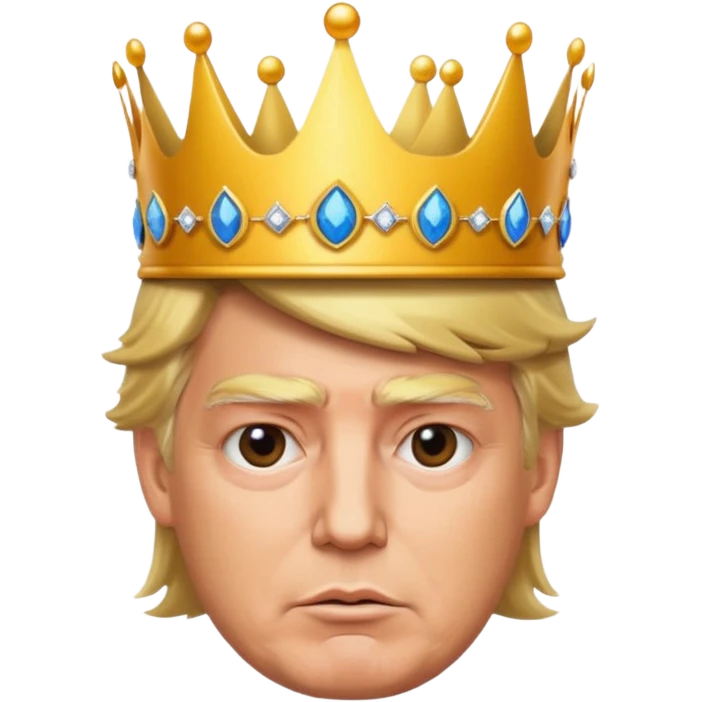 face of donald trump wearing a crown emoji