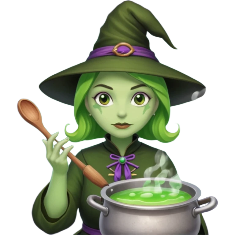 green witch cooking potion emoji