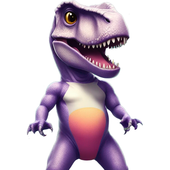 t-rex in a bathing suit in space  emoji