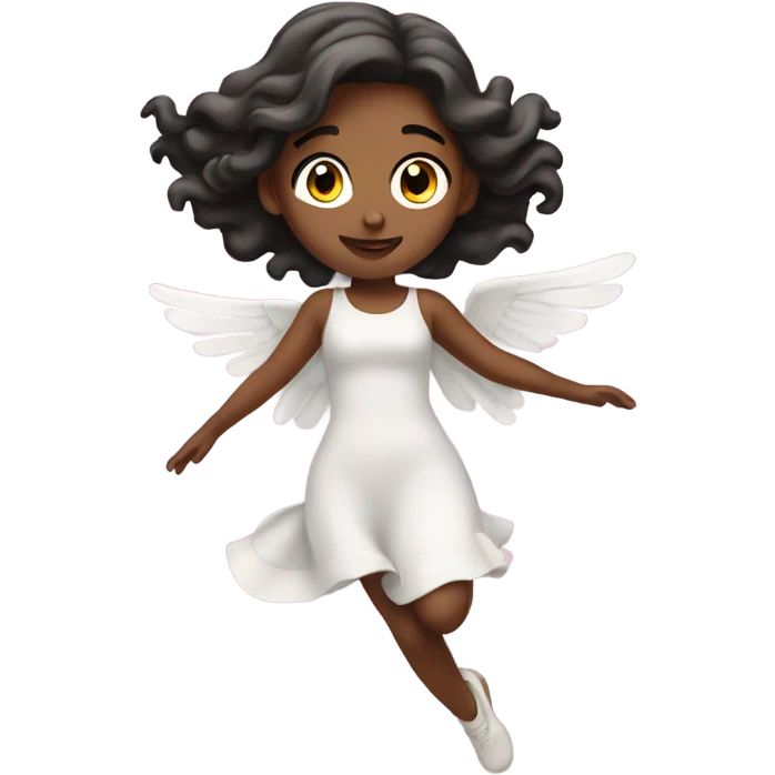 Beautiful girl flying in her hand emoji