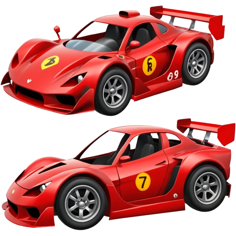 Crashing race car  emoji