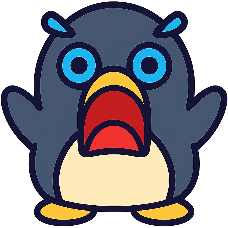 a screaming penguin lol emoji emoji