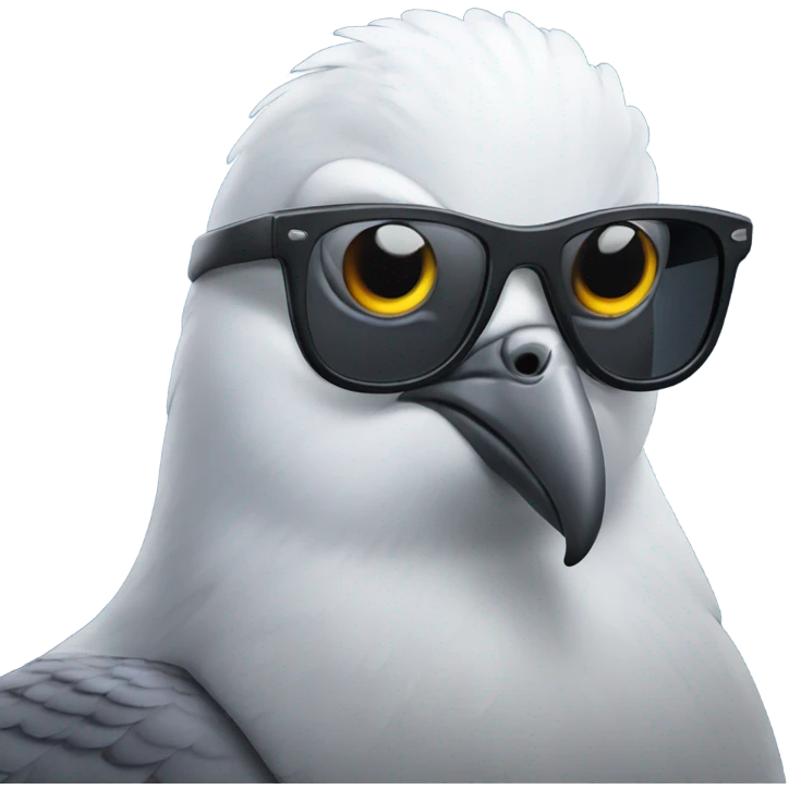 Very strong pigeon with sunglasses emoji