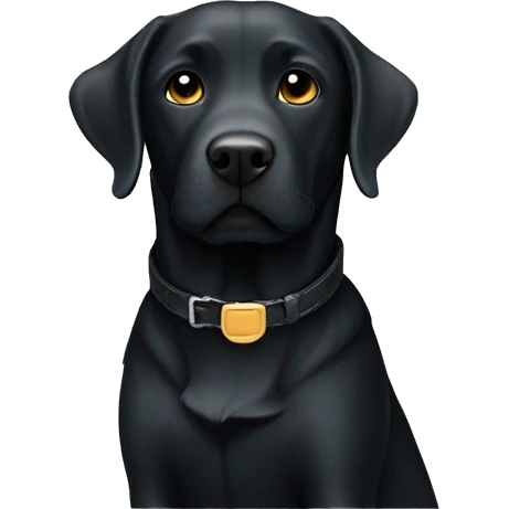 Labrador noir collar emoji