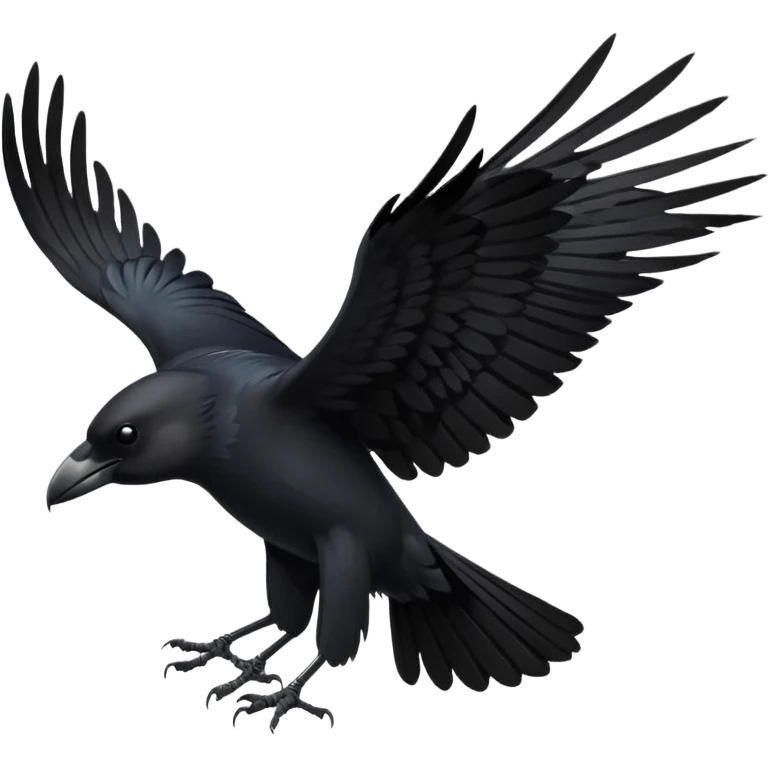 a crow starting to take off emoji