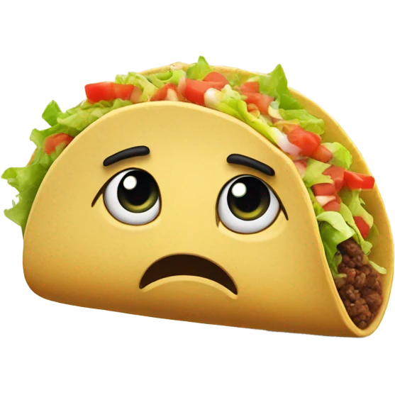 Angry taco emoji