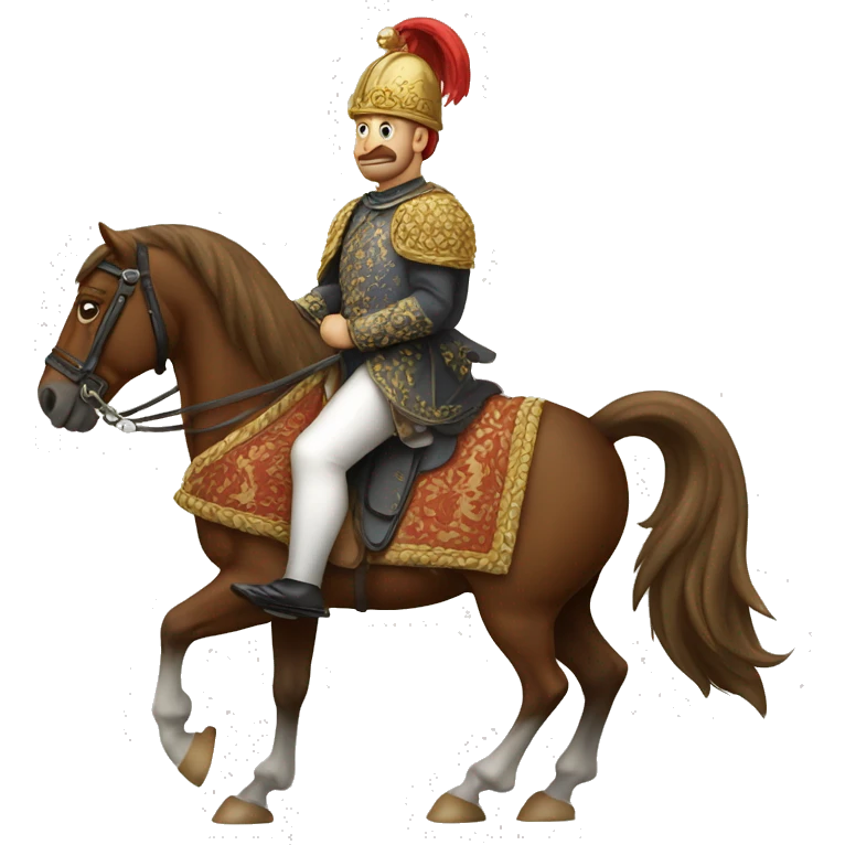 European Sultan on horseback emoji