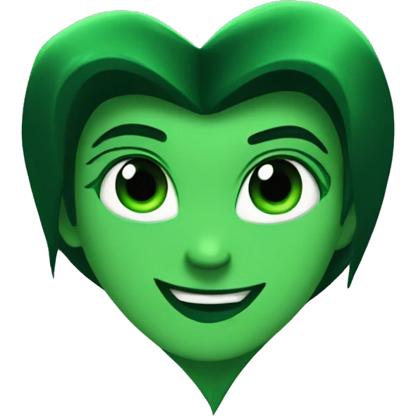 Shego green heart emoji