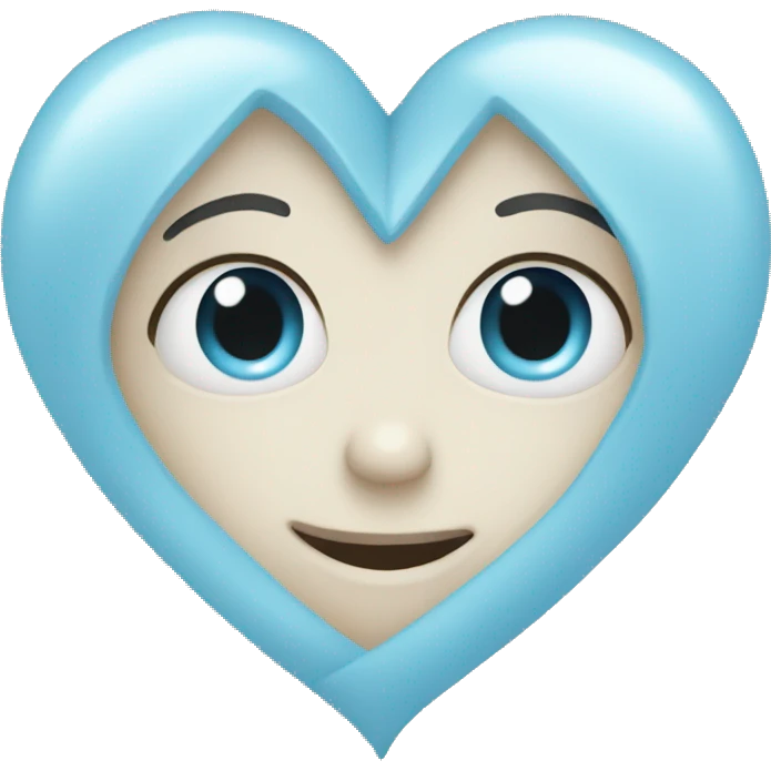 pale blue heart emoji