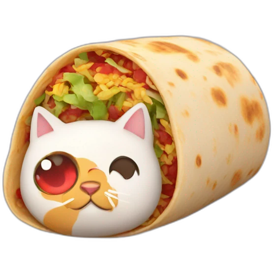 Gato corazón burrito emoji